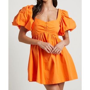 Orange baby doll mini dress from ShowPo